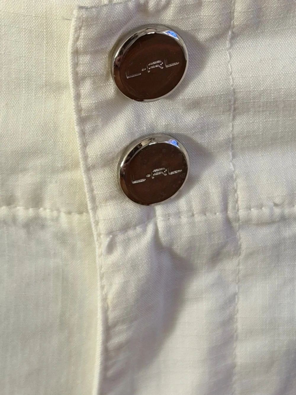 Lauren by Ralph Lauren White Capri Cargo Zip Pocket Utility Bermuda Shorts Sz 12 - Picture 8 of 12
